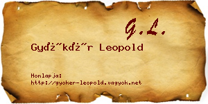 Gyökér Leopold névjegykártya